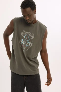Bitter End Merch Fit Muscle Tee Merch Black