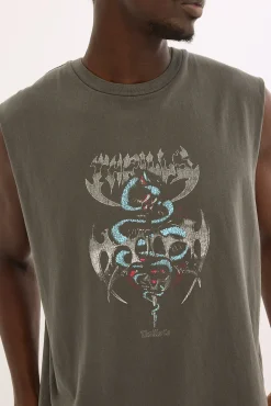 Bitter End Merch Fit Muscle Tee Merch Black