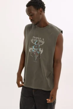 Bitter End Merch Fit Muscle Tee Merch Black