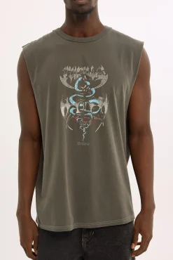 Bitter End Merch Fit Muscle Tee Merch Black