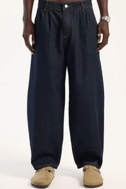 Blanco Pleated Baggy Jean Raw Indigo