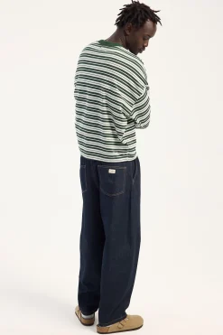 Blanco Pleated Baggy Jean Raw Indigo