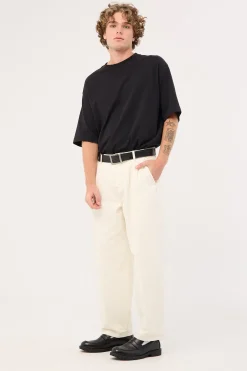 Blanco Pleated Baggy Jean Ecru