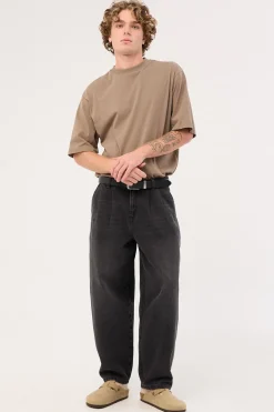 Blanco Pleated Baggy Jean Tinted Black
