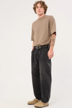 Blanco Pleated Baggy Jean Tinted Black