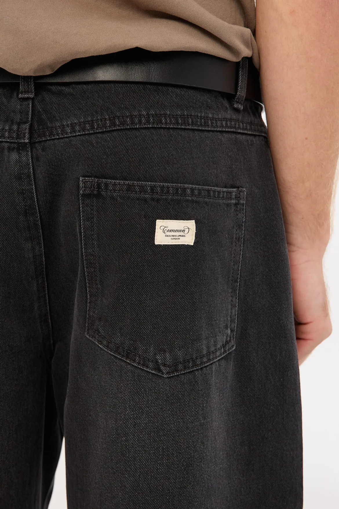 Blanco Pleated Baggy Jean Tinted Black