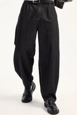 Blanco Pleated Jean Raw Black