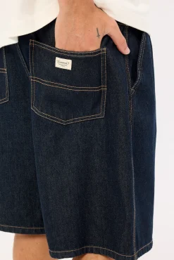 Blanco Pleated Jort Raw Indigo