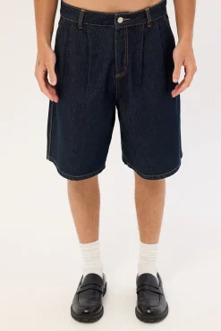 Blanco Pleated Jort Raw Indigo