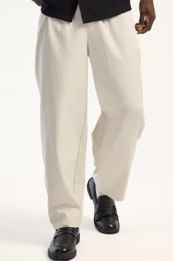 Blanco Pleated Tailored Trouser Ecru