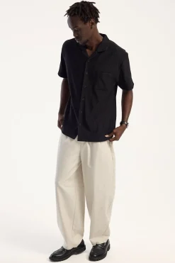 Blanco Pleated Tailored Trouser Ecru