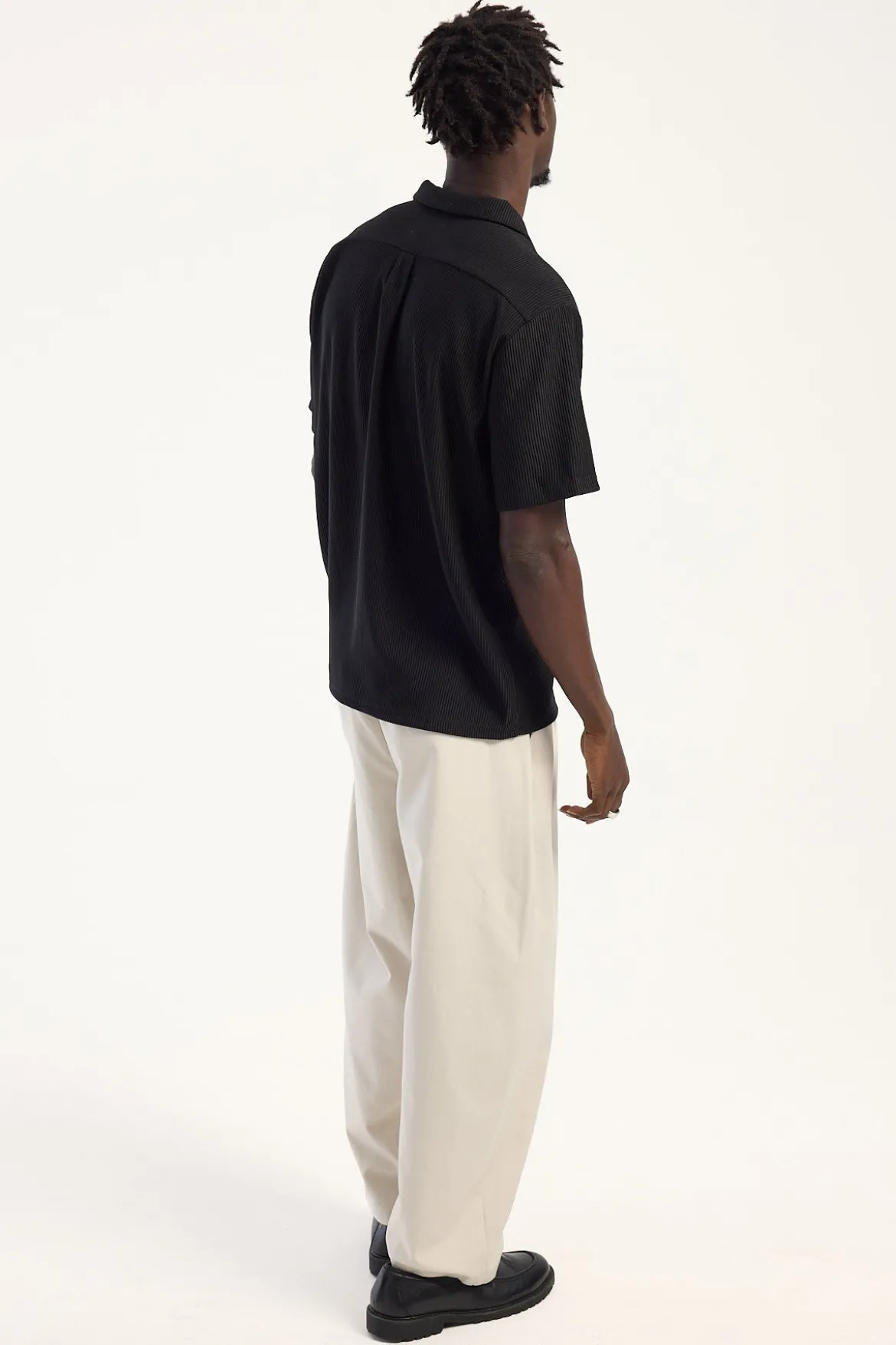 Blanco Pleated Tailored Trouser Ecru