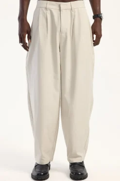 Blanco Pleated Tailored Trouser Ecru