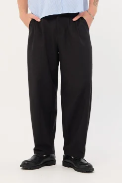 Blanco Pleated Tailored Trouser Black