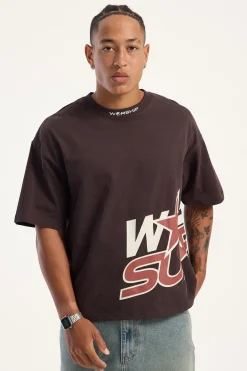 Blaster Box Crop Tee Burgundy