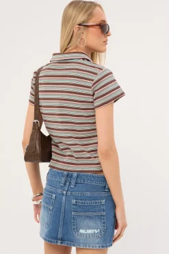 Blazed Stripe Baby Polo Tee Multi Stripe