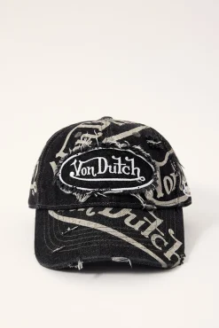 Bleach Torn Patch Dad Cap Washed Black