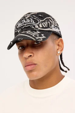 Bleach Torn Patch Dad Cap Washed Black