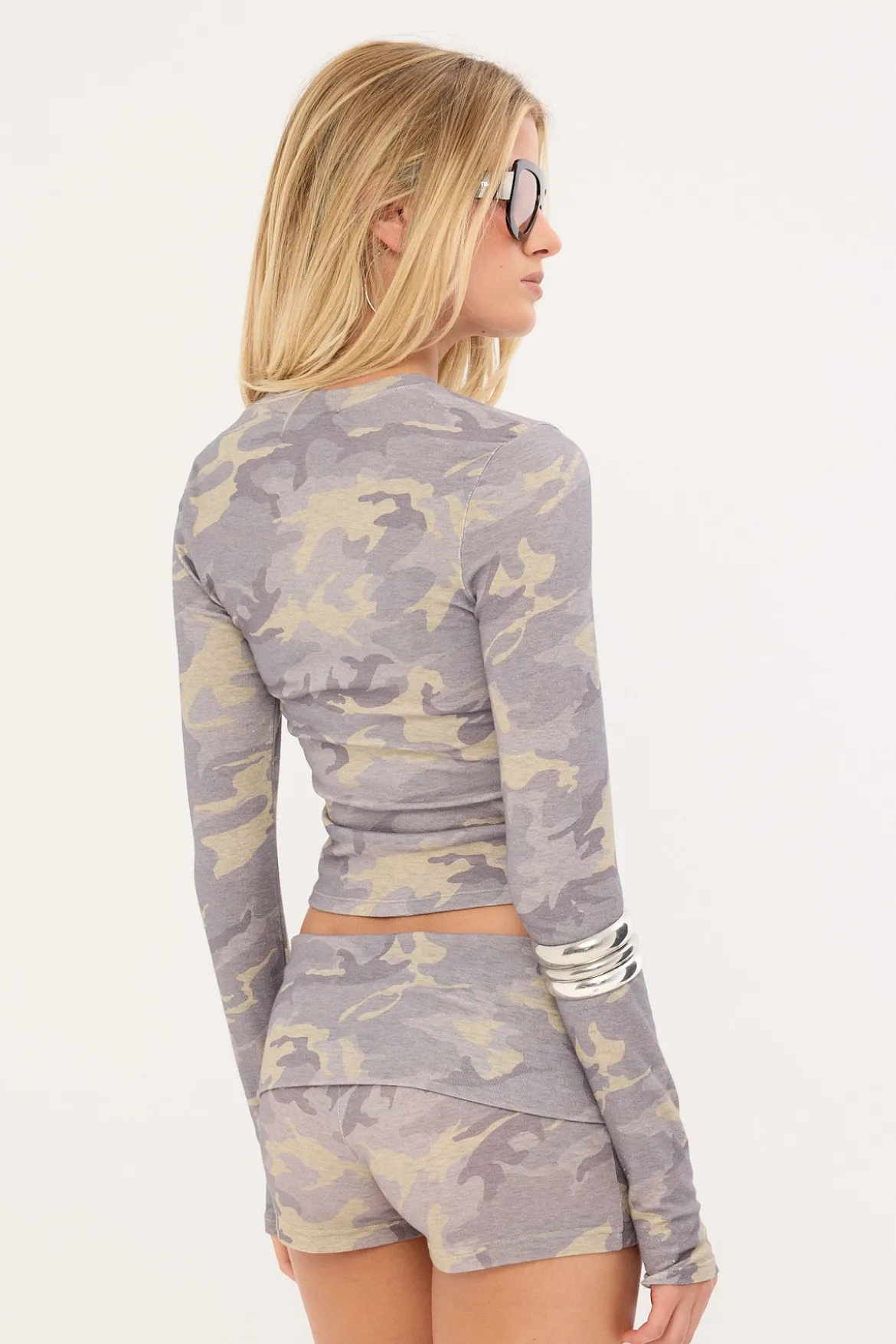 Blend Fold Over Mini Short Camo