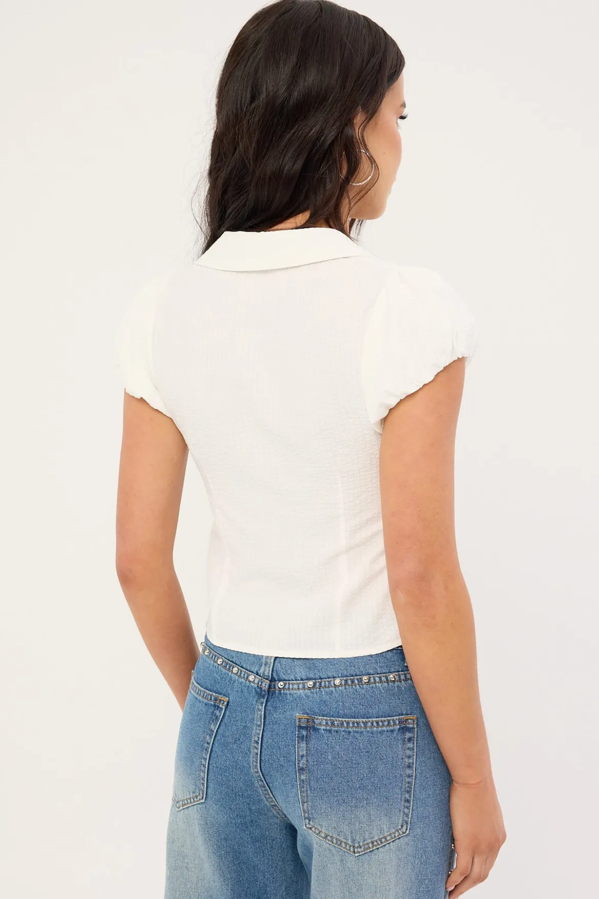 Bliana Short Sleeve Blouse White