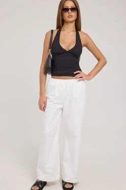 Bliss Bubble Gathered Pant White