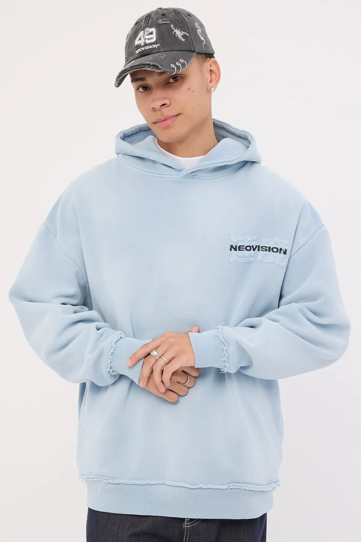 Blitz Street Hoodie Sunfade Light Blue