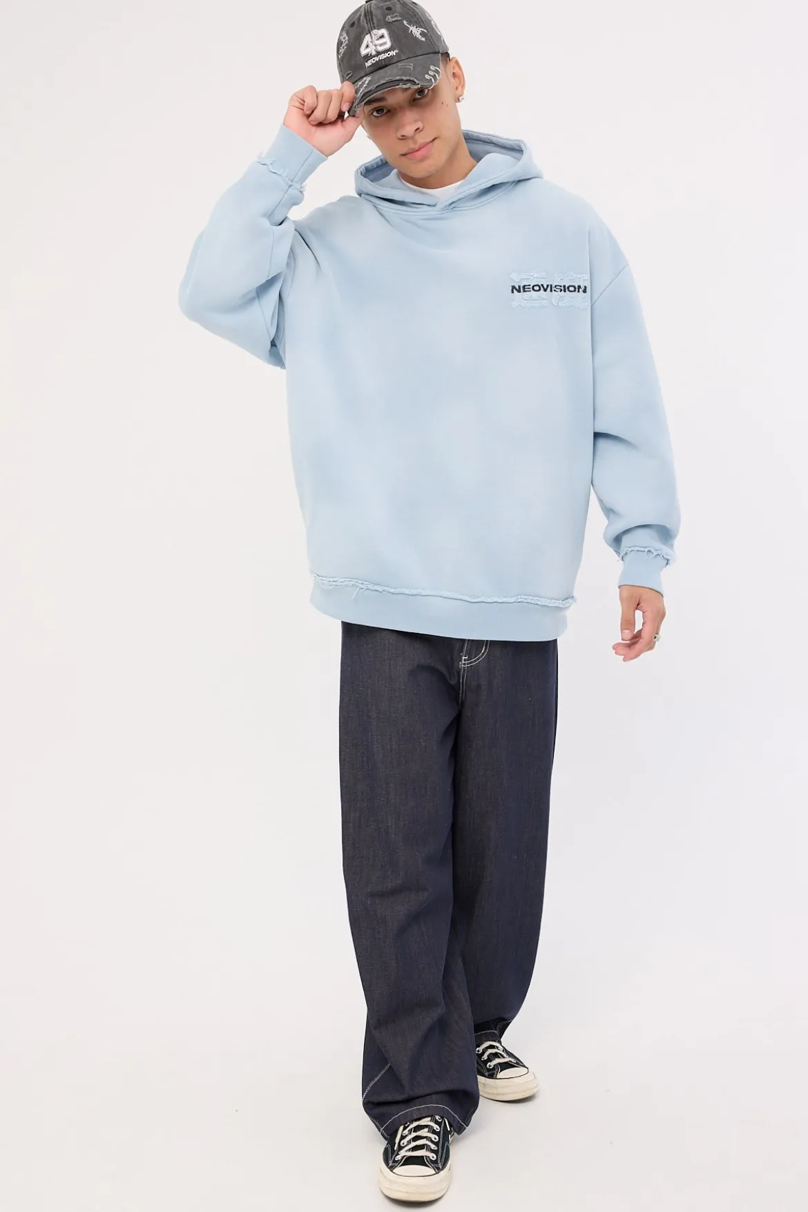 Blitz Street Hoodie Sunfade Light Blue