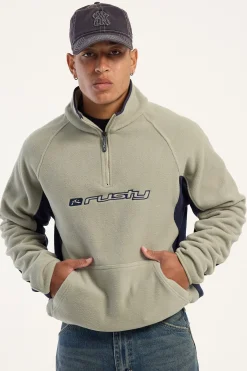 Blizzard Quarter Zip Polar Fleece Abbey Stone