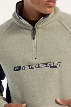 Blizzard Quarter Zip Polar Fleece Abbey Stone