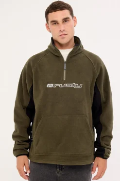 Blizzard Quarter Zip Polar Fleece Army Green