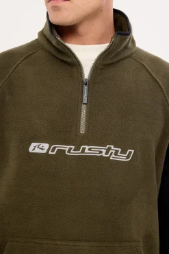 Blizzard Quarter Zip Polar Fleece Army Green