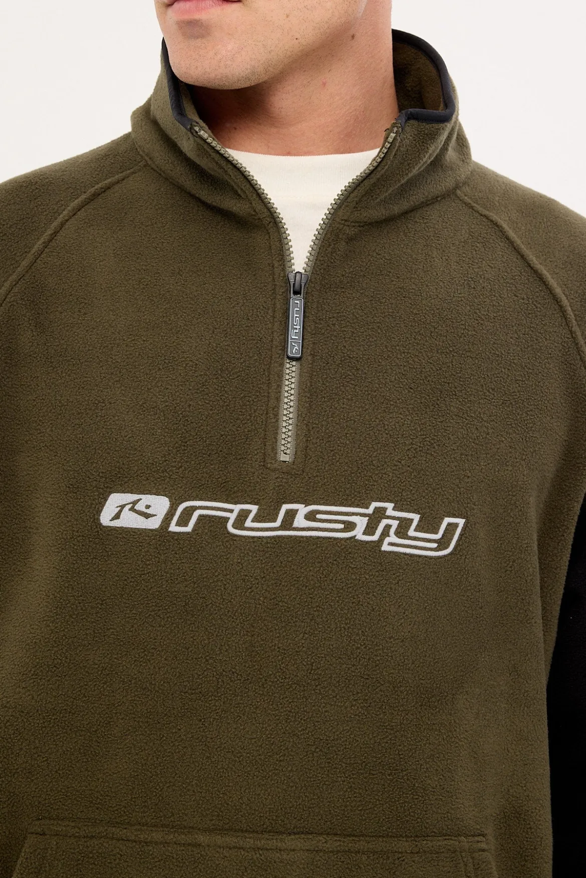Blizzard Quarter Zip Polar Fleece Army Green