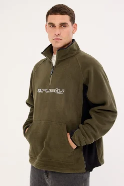 Blizzard Quarter Zip Polar Fleece Army Green