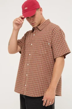 Block Check Summer SS Shirt Rust