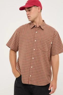 Block Check Summer SS Shirt Rust