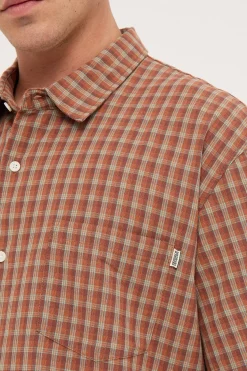 Block Check Summer SS Shirt Rust