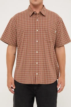 Block Check Summer SS Shirt Rust