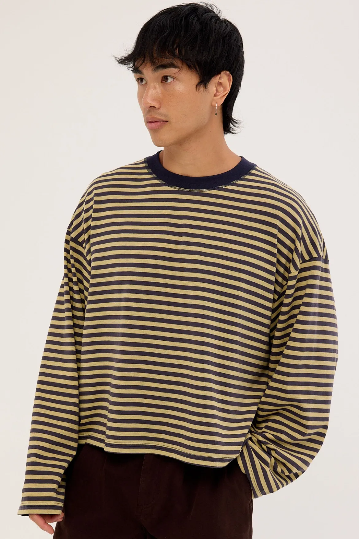 Bloom Long Sleeve Beige Stripe