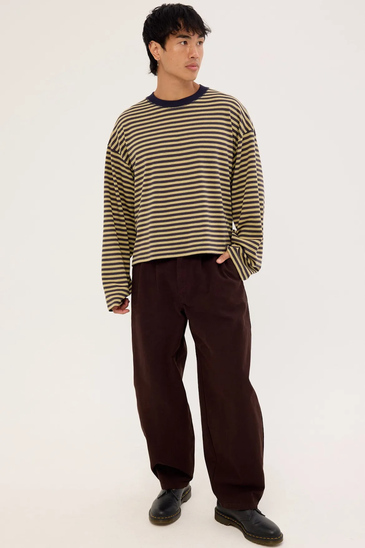 Bloom Long Sleeve Beige Stripe