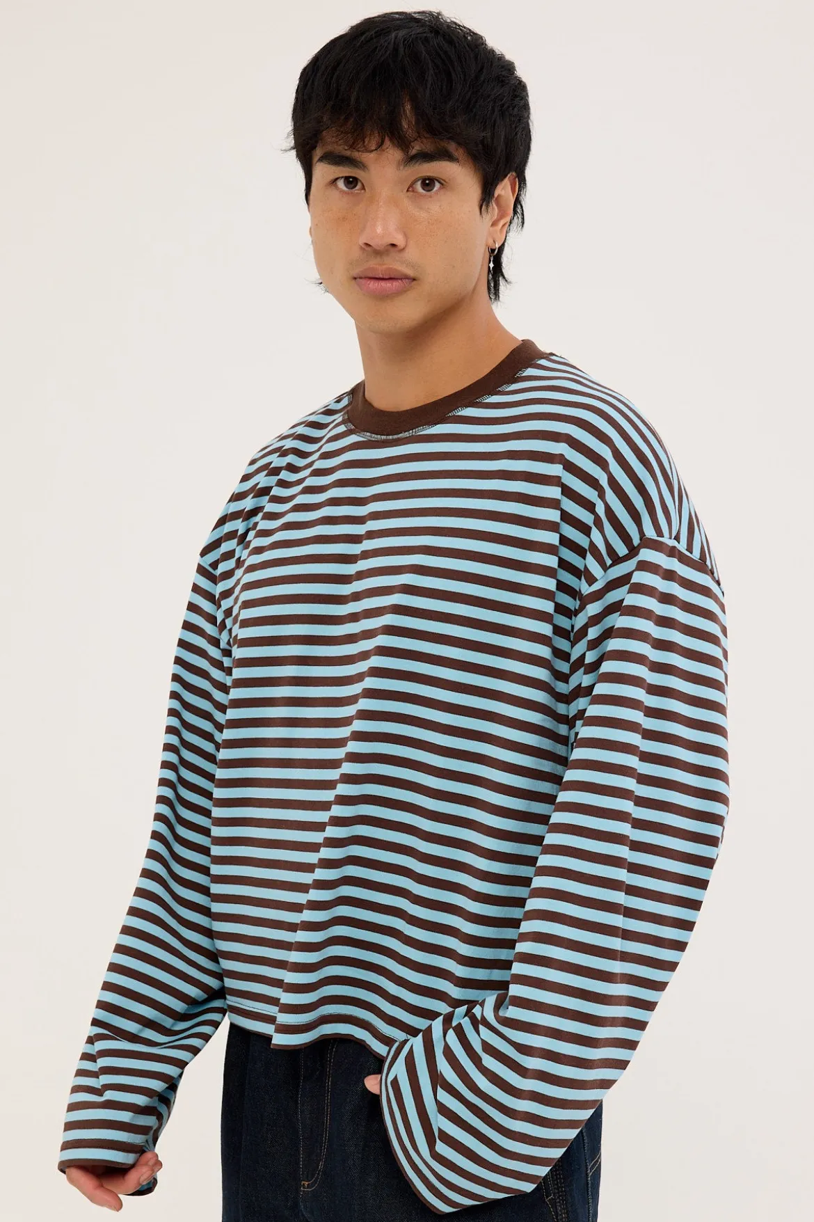 Bloom Long Sleeve Chocolate Sea Stripe