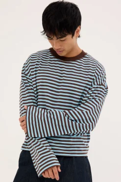 Bloom Long Sleeve Chocolate Sea Stripe