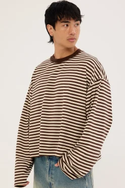 Bloom Long Sleeve Dark Chocolate Stripe