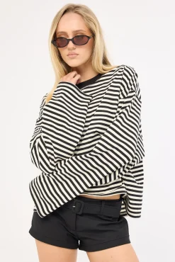 Bloom Long Sleeve Onyx Stripe