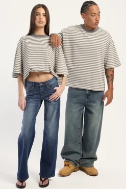 Bloom Short Sleeve Ash Stripe