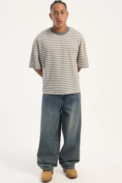 Bloom Short Sleeve Ash Stripe