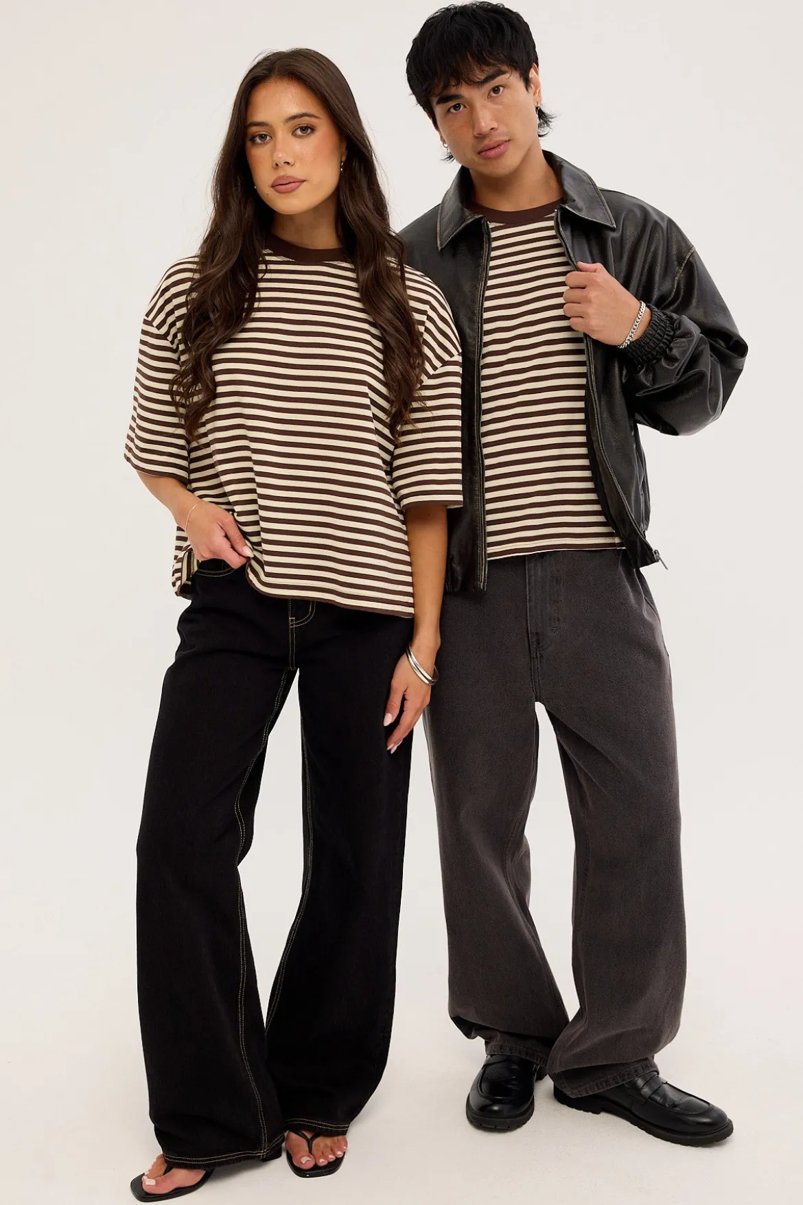 Bloom Short Sleeve Dark Chocolate Stripe