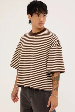 Bloom Short Sleeve Dark Chocolate Stripe