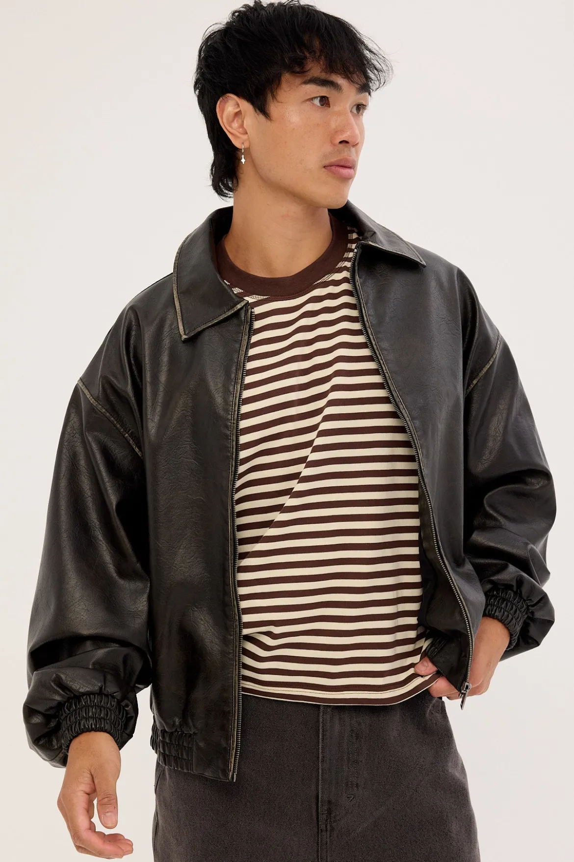 Bloom Short Sleeve Dark Chocolate Stripe
