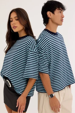 Bloom Short Sleeve Navy Sea Stripe