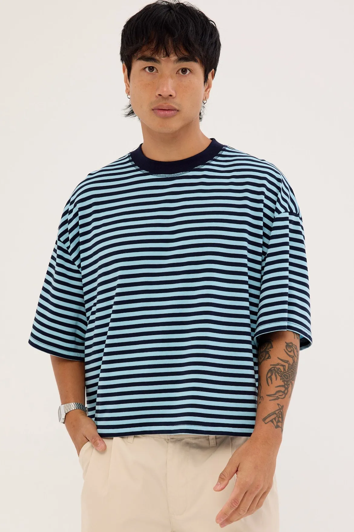 Bloom Short Sleeve Navy Sea Stripe